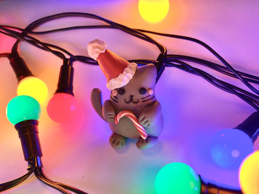 polymer clay festive cat craft tutorial