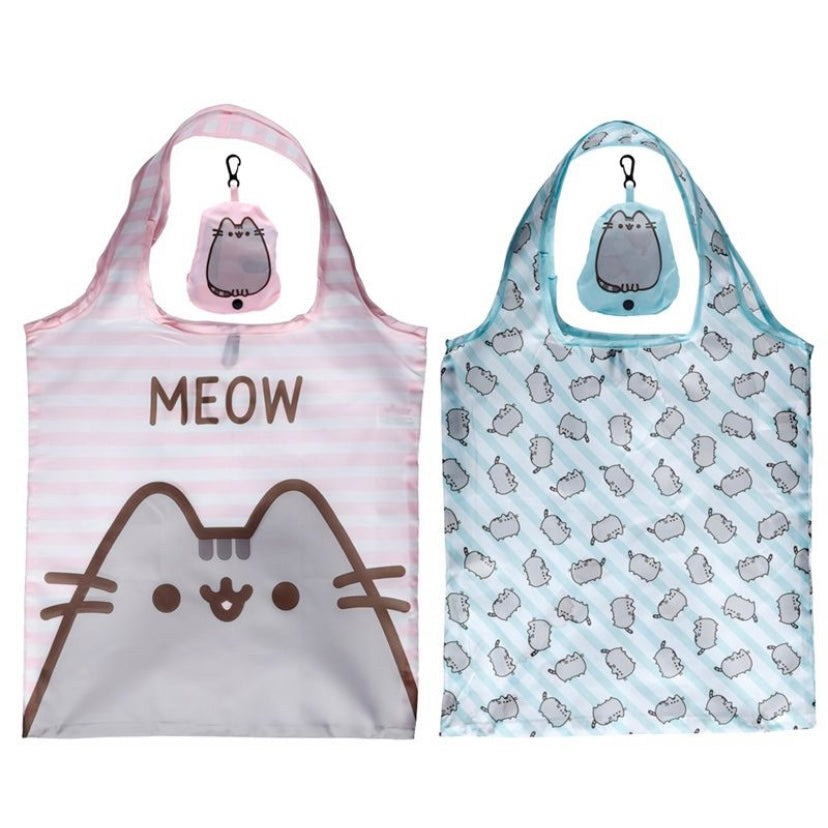 Adorable Pusheen reusable foldable shopping bag available in two styles. Arrives in a small pouch with clip