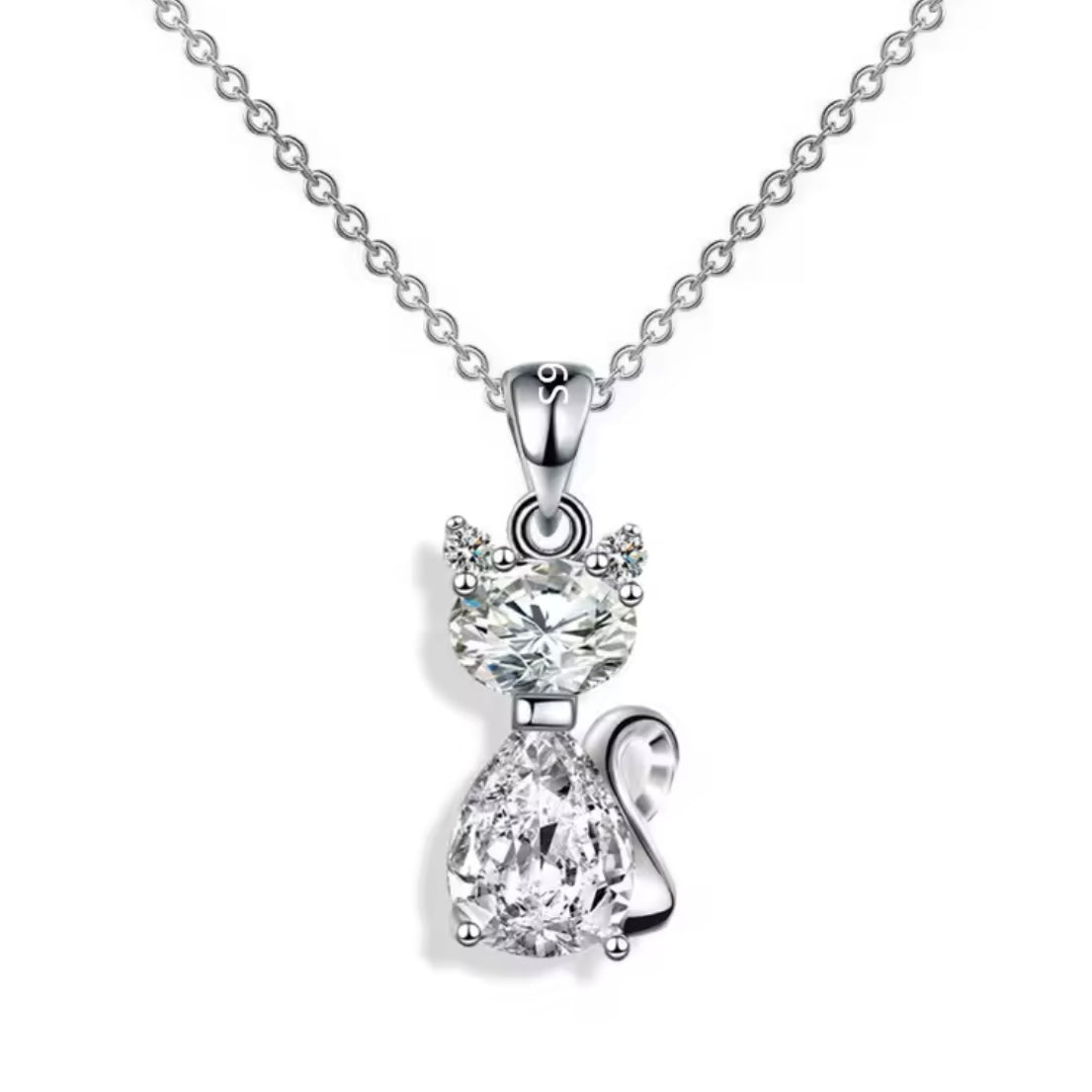 Kitty Necklace With Crystals