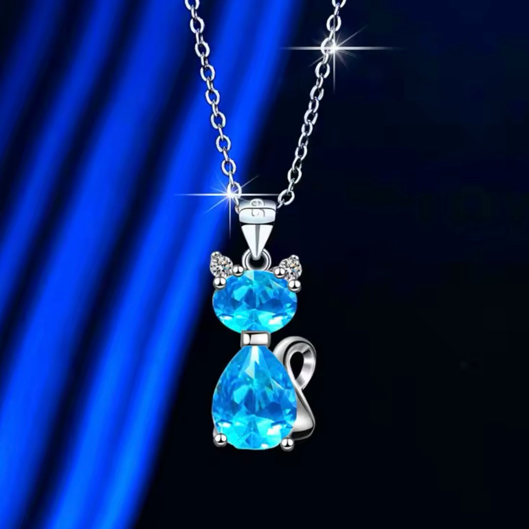 Kitty Necklace With Crystals