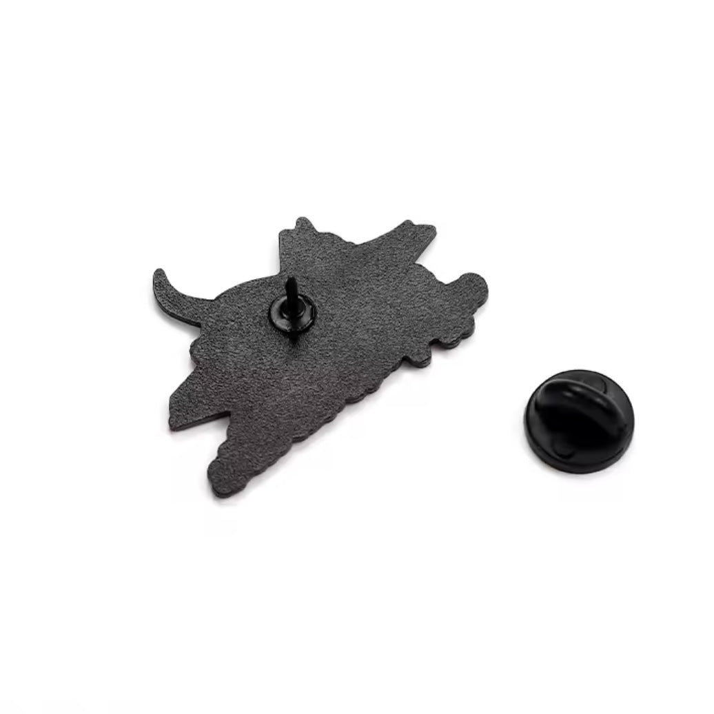 I love coffee cats and books pin badge gift for cat people back