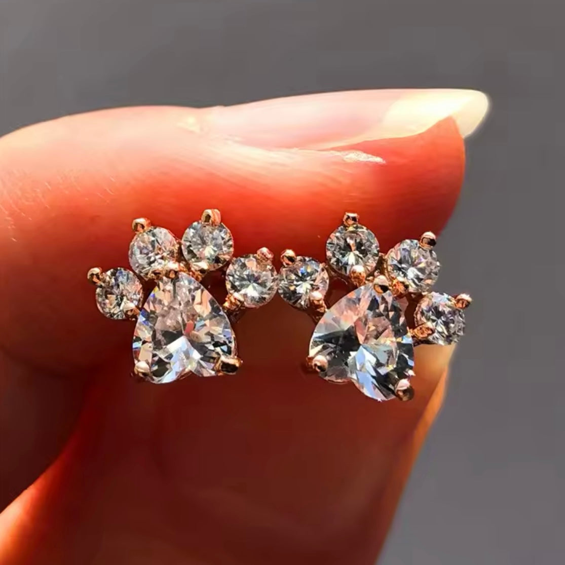 Paw Stud Earrings