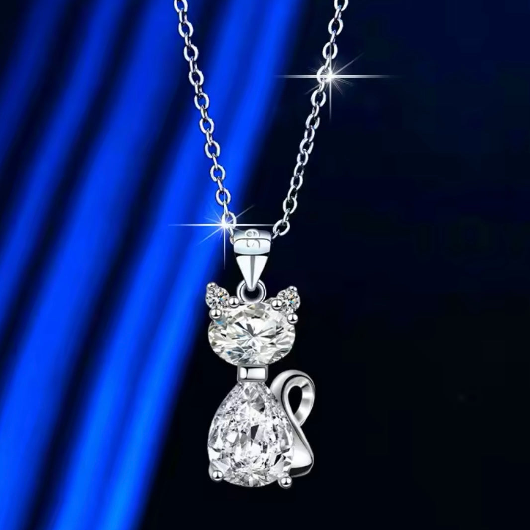 Kitty Necklace With Crystals