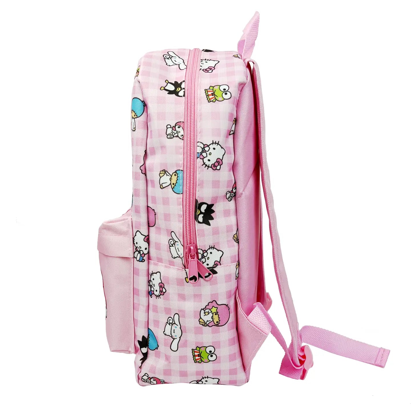 This Hello Kitty backpack is the perfect size for carrying around your stationery, books and other personal belongings! The bag has an all over print with Kitty and her friends.