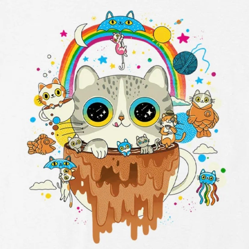 Pepe Rodrigues’s super cute ‘Cat Tripping’ illustration on high-quality, soft cotton T-Shirt, where whimsical artistry meets premium comfort. This classic unisex T-shirt for cat lovers