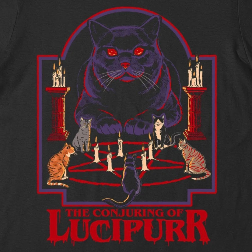 Lucipurr tshirt cat gift for cat lovers dark goth unisex classic licensed shirt