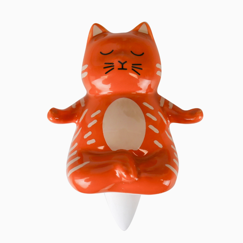 Yoga Cat Water Dispenser ceramic ginger