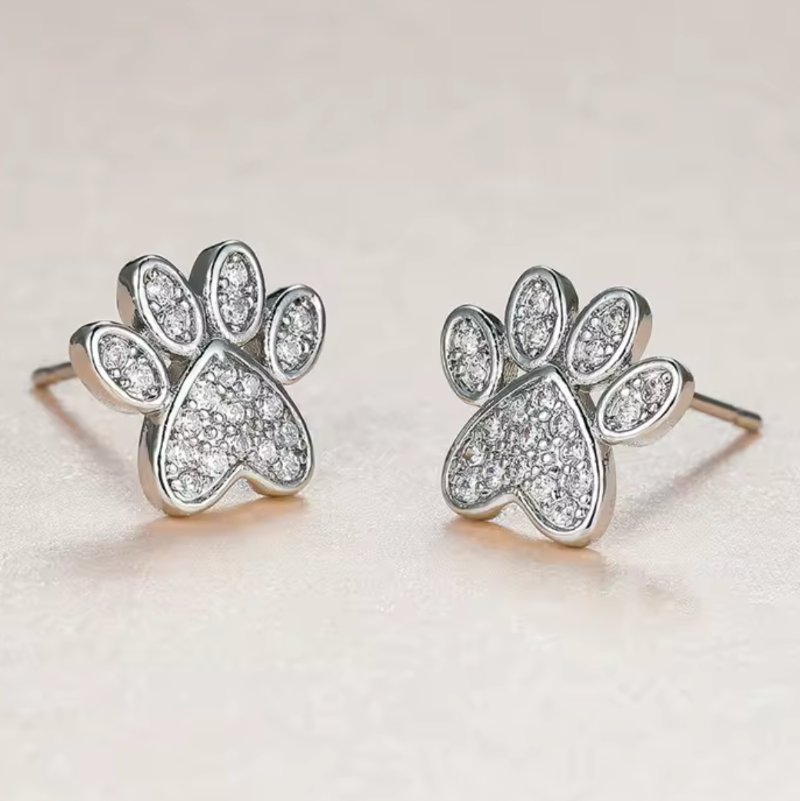 cat paw mini stud earrings