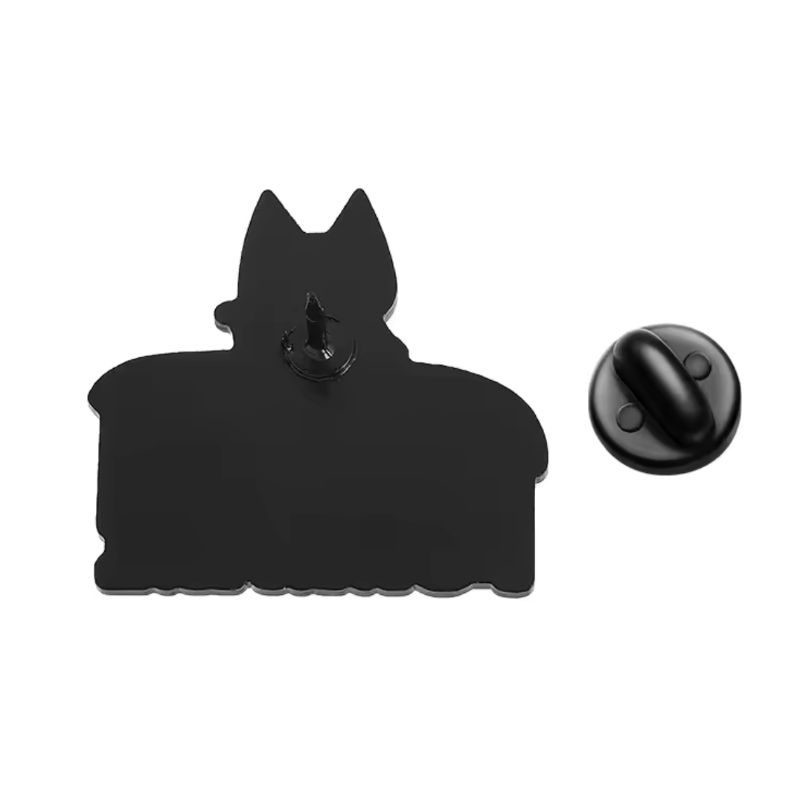 furrari pin badge cat driving backing