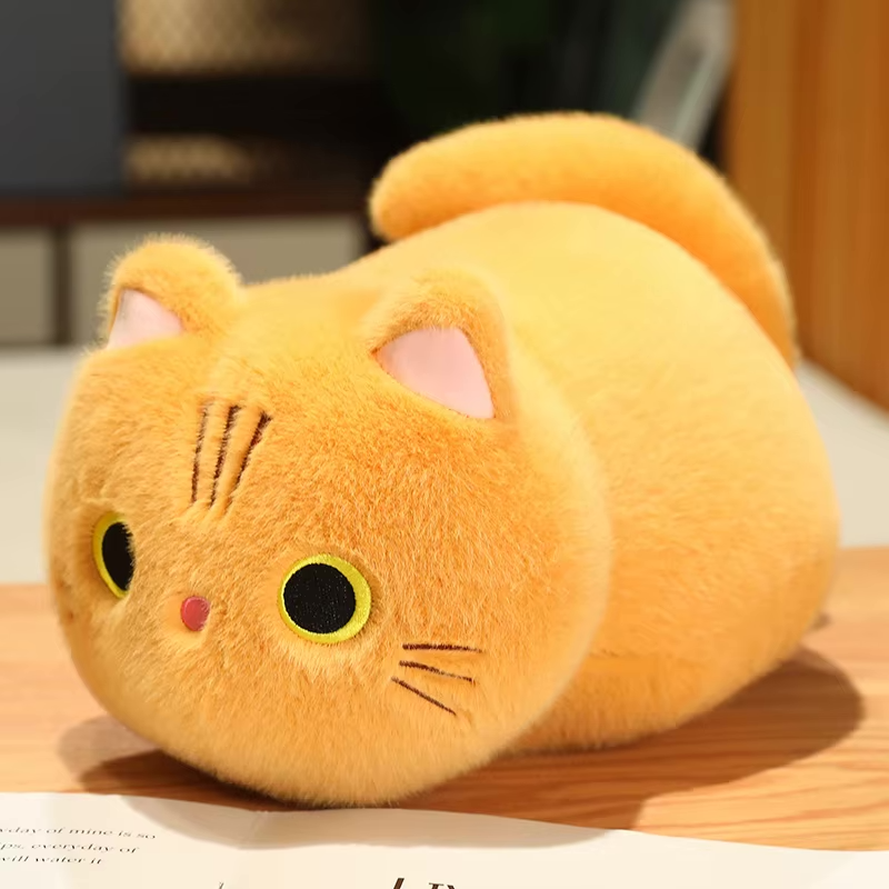 Fuzzy cuddly cat plush soft toy orange ginger