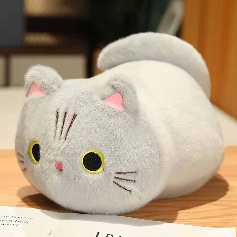 Fuzzy cuddly cat plush soft toy plushie british shorthair long