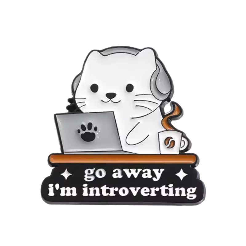 cat in headphones Go Away, I’m Introverting