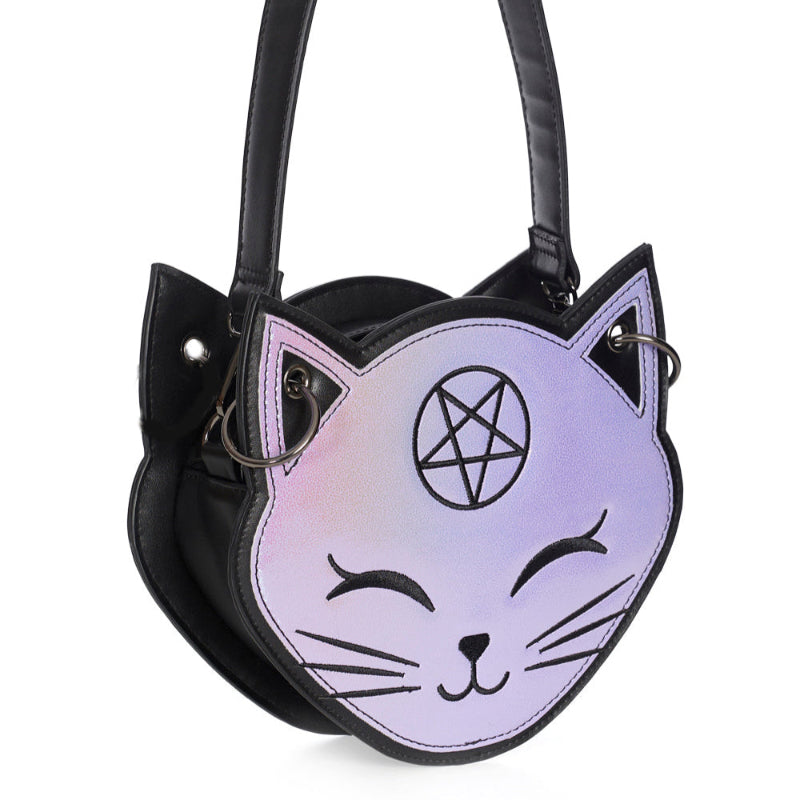 Cat-shaped handbag with a pentagram design4