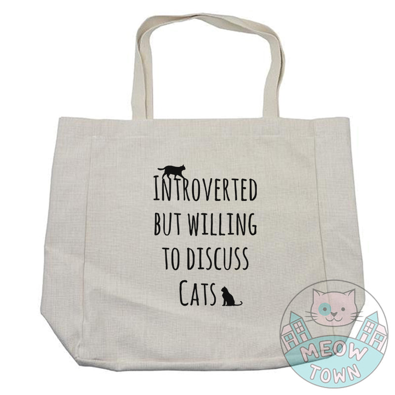 Introverted but willing to discuss cats gift for cat lovers