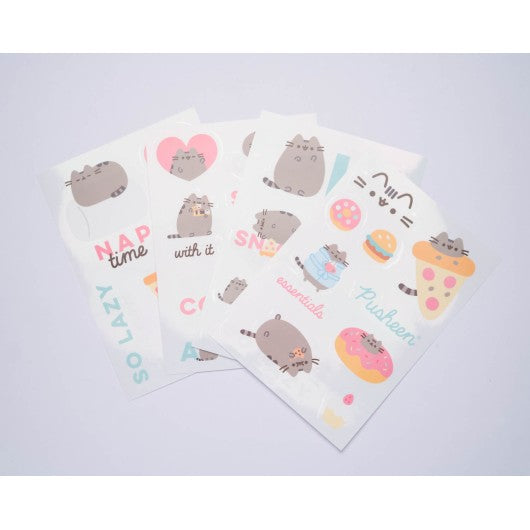 pusheen gadget vinyl decals for cat lovers set