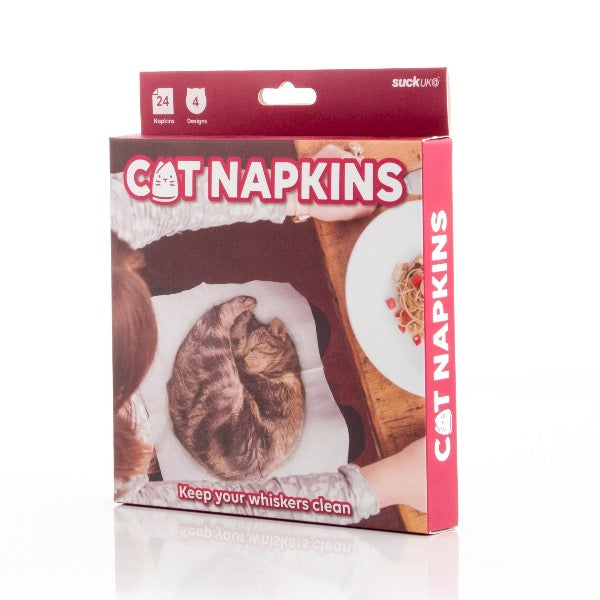 Cat napkins four designs cute lap cats tissue paper