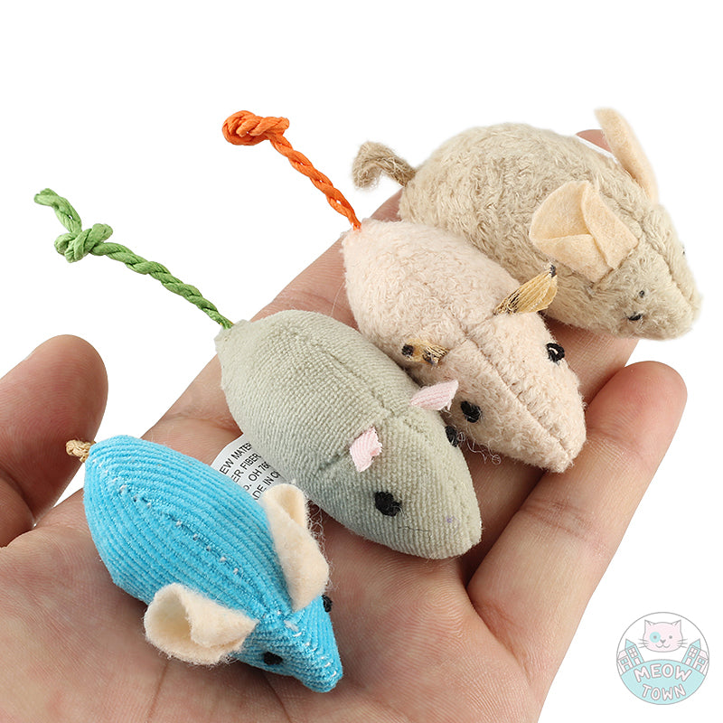 multicolour mice with catnip funny cat toy entertainment mouse
