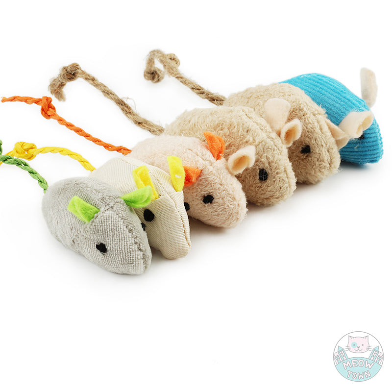 multicolour mice with catnip funny cat toy entertainment mouse