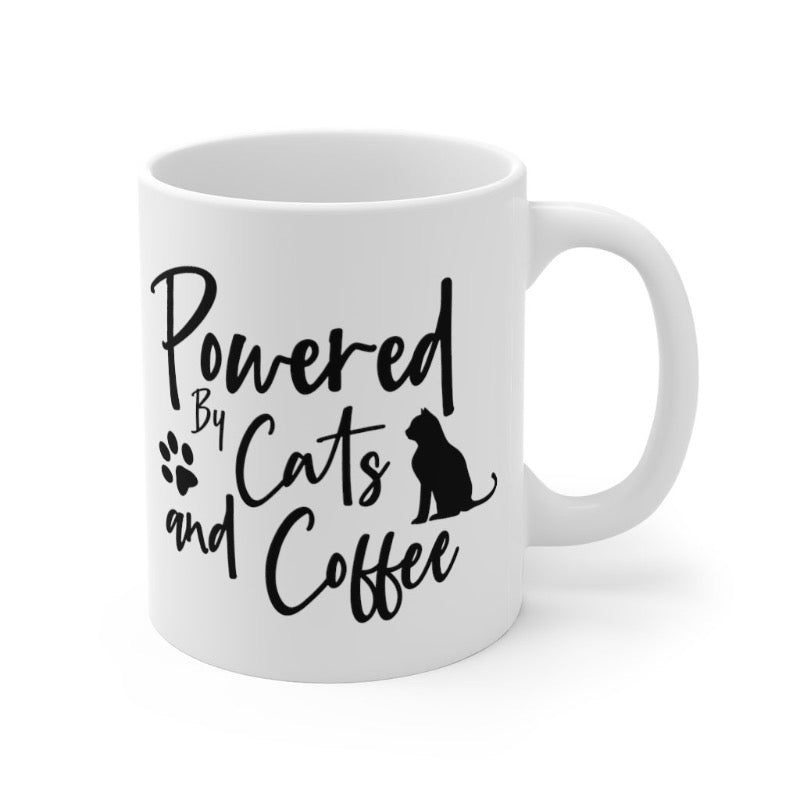 Powered By Cats And Coffee Ceramic Mug