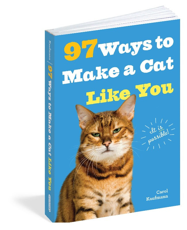 97 ways to make a cat like you pocket book. 97 tried and tested ways - inspired, occasionally silly but all based on behavioural research - to ensure your pet’s loyalty, happiness and well-being. From the creative gift of touch, to imaginative play and making toys and distractions out of household objects, you will find that when treated in the right way, your pet will respond in kind.