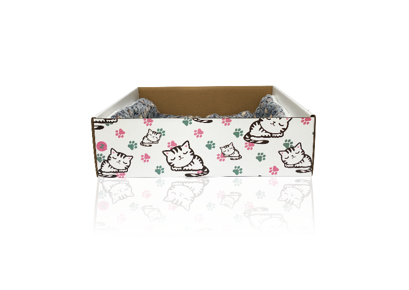 You already bought the fluffiest, fanciest bed for your cat, but she/he completely ignored it. They just -don't care- how much you spent on the carefully designed cat furniture. But they happily jump into the first delivery box you left unattended for a moment. Why? Because cats LOVE cardboards. So we decided to create a perfectly sized special corrugated cardboard box to give them what they really want.
