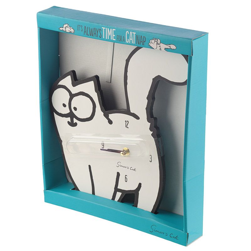 Simon's Cat wall clock for cat lovers living room dining room bedroom playful cartoon cat shape