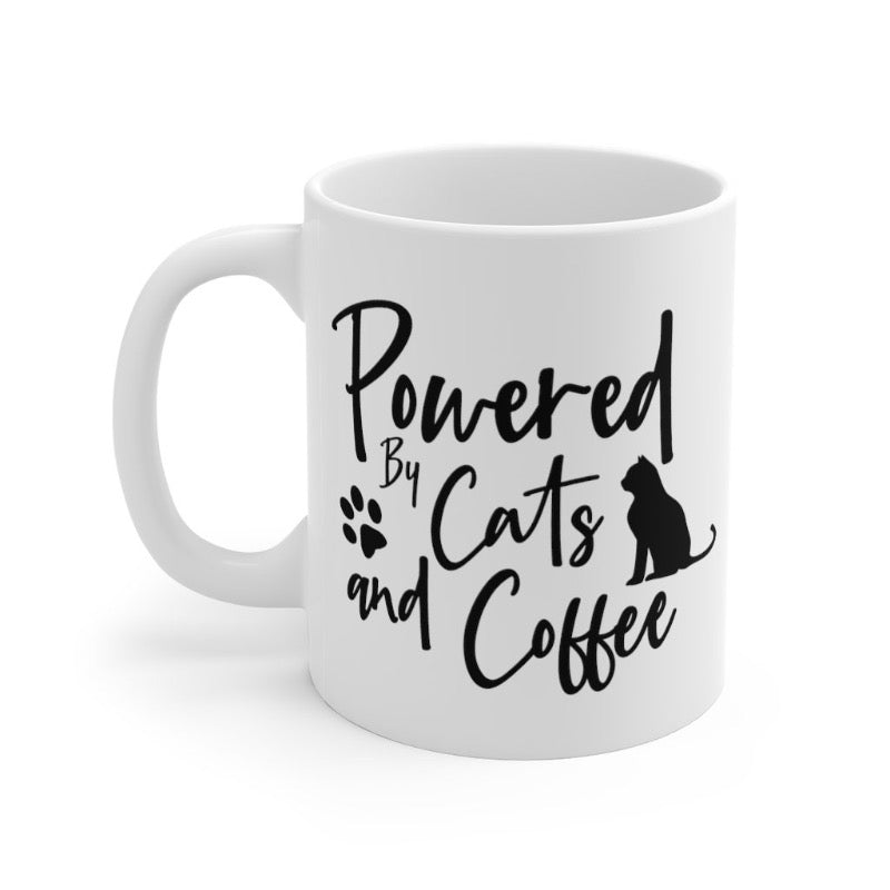 Powered By Cats And Coffee Ceramic Mug