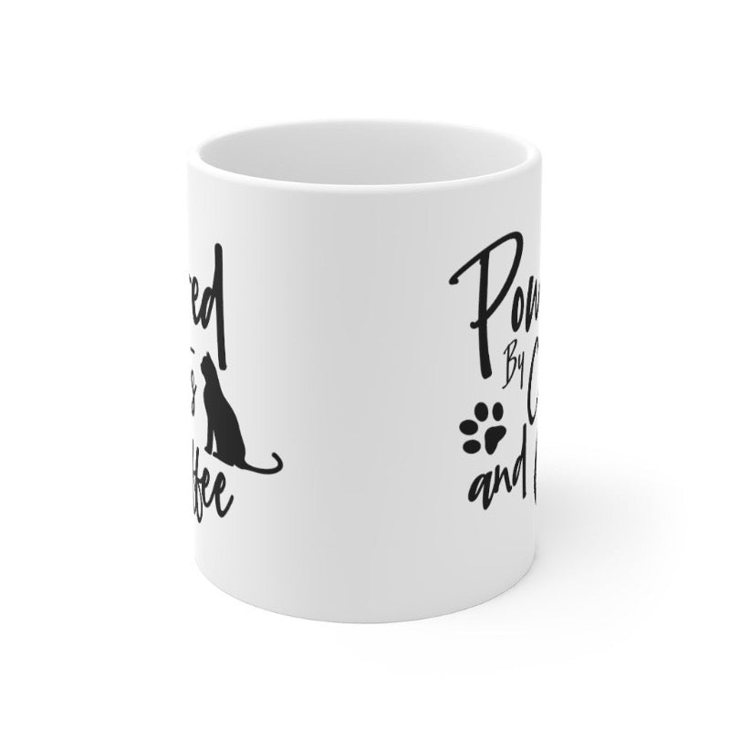 Powered By Cats And Coffee Ceramic Mug