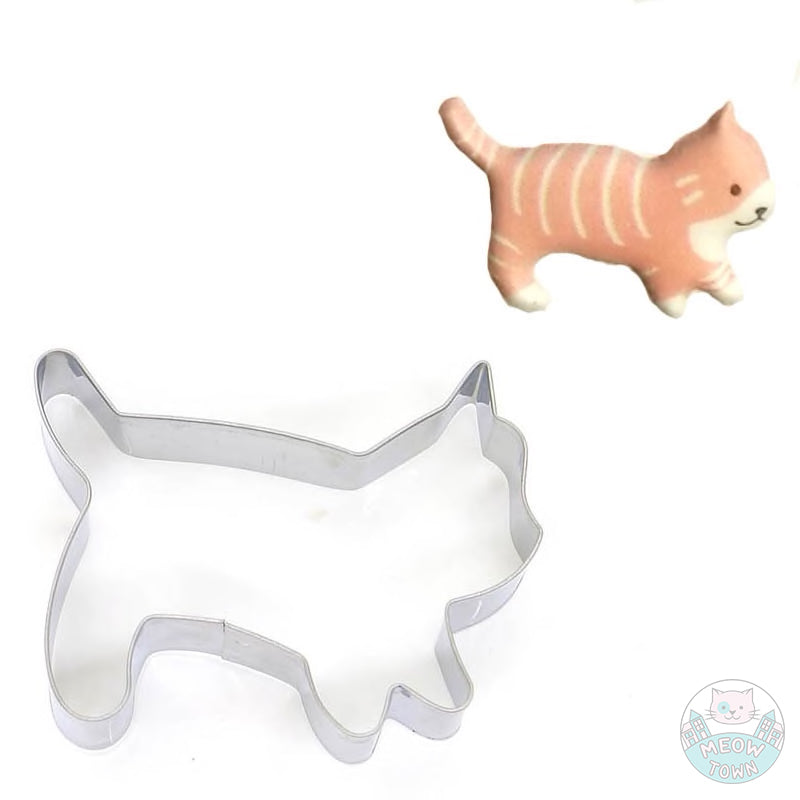 Stainless steel cookie cutter cat kitten shaped for baking cat lovers kitchen