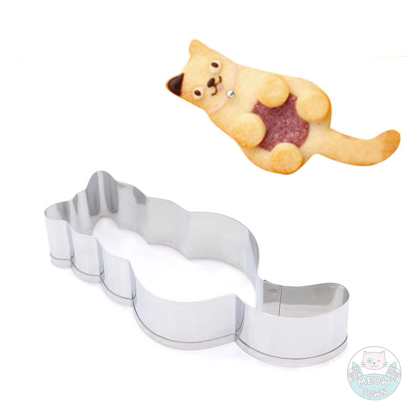 Stainless steel cookie cutter cat kitten shaped for baking cat lovers kitchen