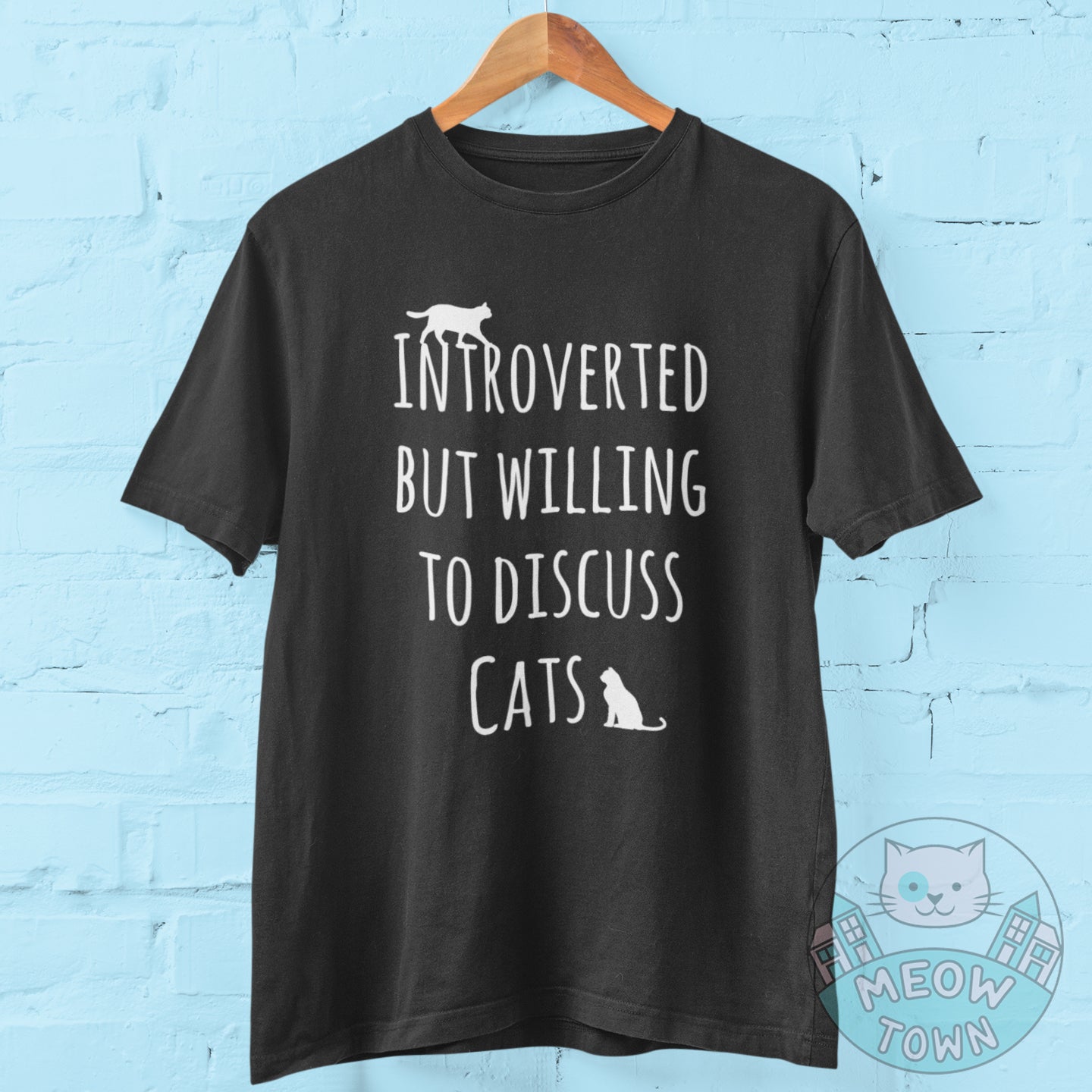 Introverted But Willing To Discuss Cats T-Shirt