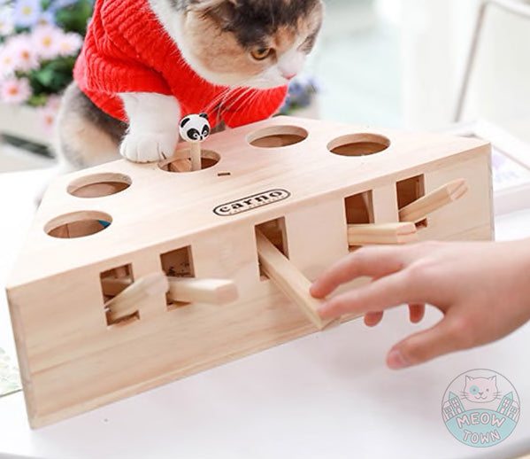 whack-a-mole cat toy box