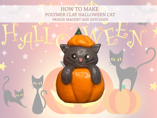 New Craft Tutorial - Polymer Clay Halloween Cat