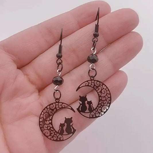 Black Moon Earrings