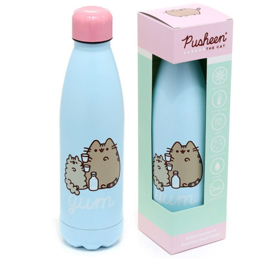 Adorable Pusheen the Cat Stainless Steel Hot & Cold Drinks Bottle.