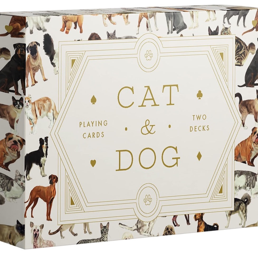 Cat And Dog Playing Cards
