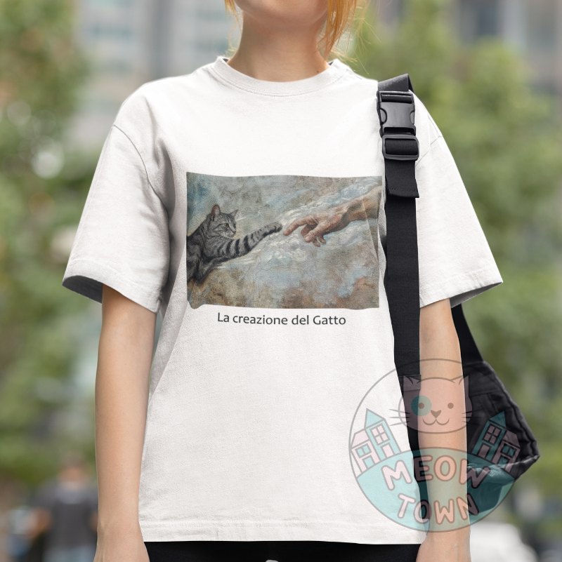 Creazione del Gatto T-shirt adam cat funny tee