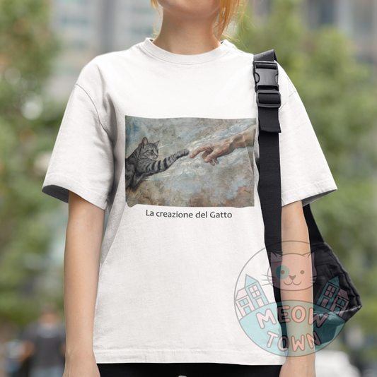 Creazione del Gatto T-shirt adam cat funny tee