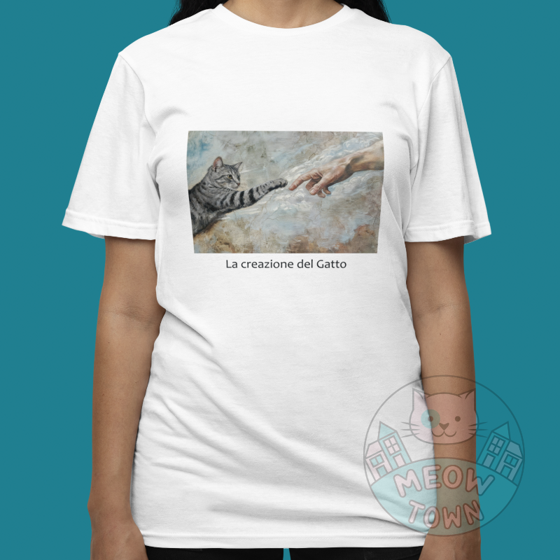 Creazione del Gatto adam cat T-shirt mens womens