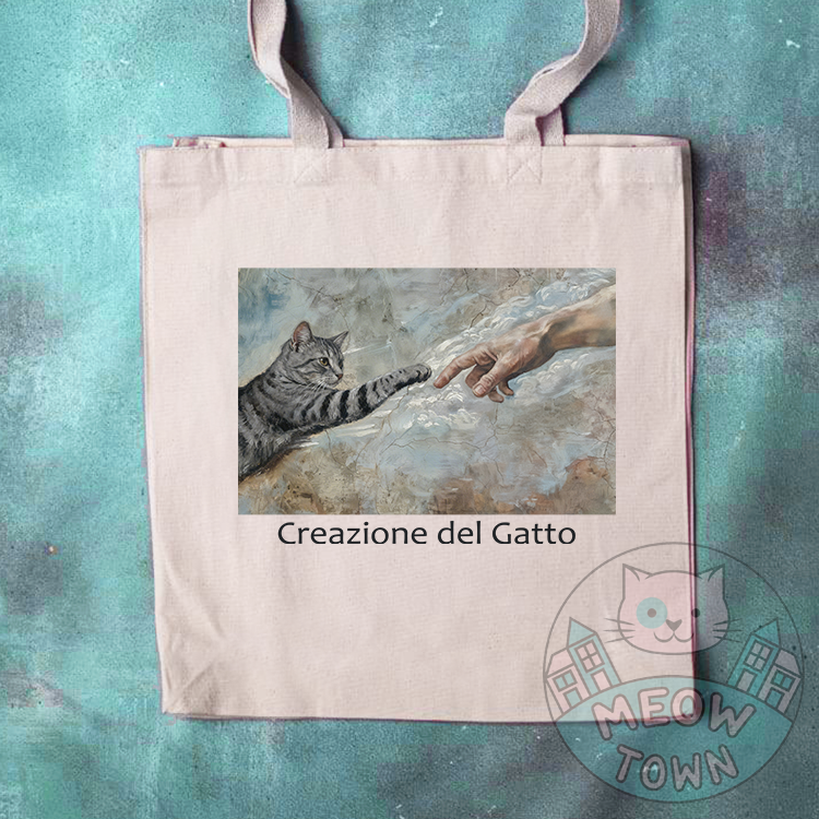 Creazione del Gatto cat tote bag