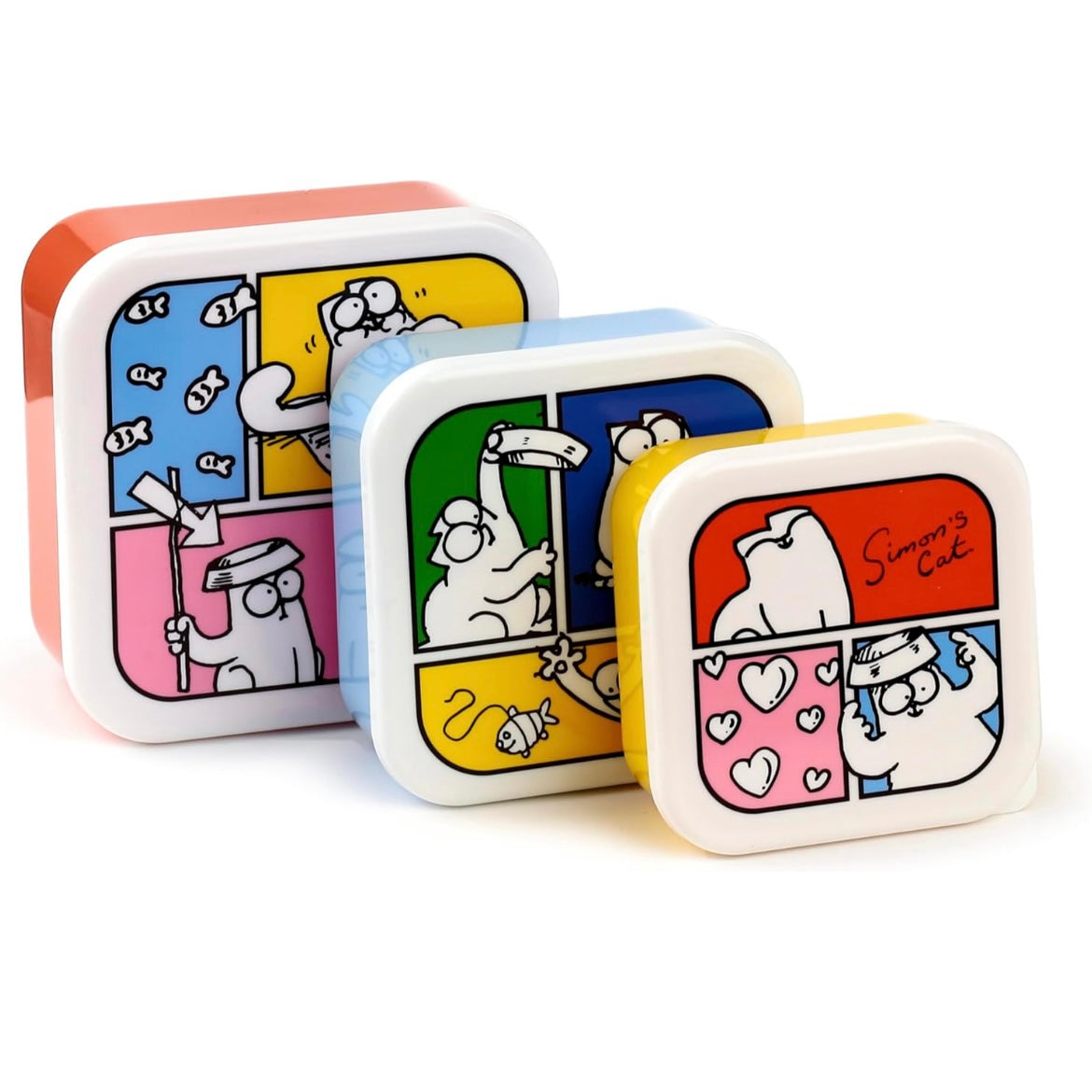 Simon's Cat Lunch Boxes - Set Of 3