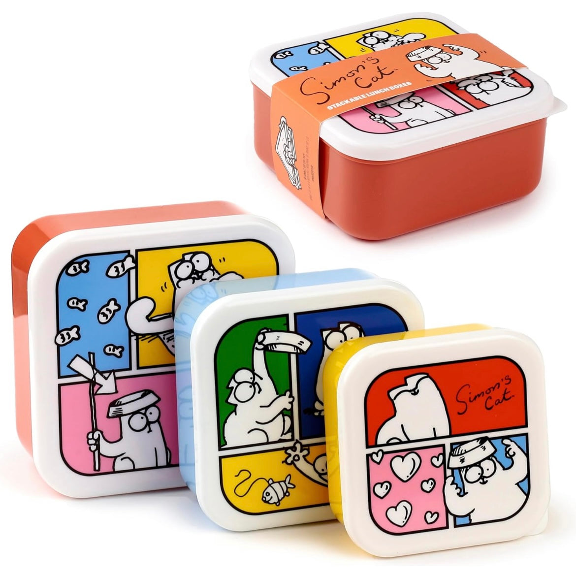 Simon's Cat Lunch Boxes - Set Of 3