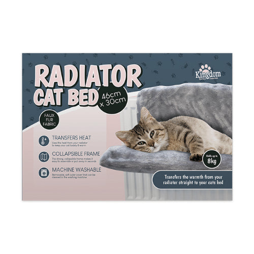 Introducing the Purrfectly Cozy Radiator Cat Bed! Give your feline friend the ultimate comfort and warmth! Designed with both your cat's comfort and your home's aesthetics in mind, this kitty bed is a must-have for cat owners for the winter time.  Your cat will love curling up in this plush, padded bed that provides a snug and warm spot for naps and relaxation.