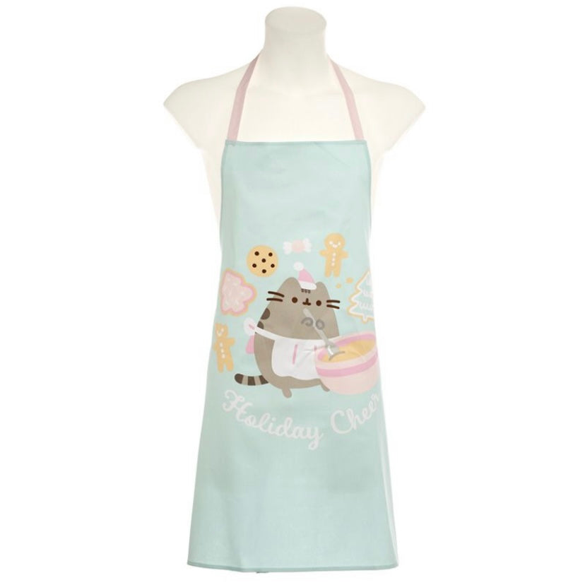 Lovely Pusheen the Cat festive edition apron – a purrfect blend of festive cheer and culinary charm!  Crafted with high-quality 100% cotton material. The adjustable waist straps ensure a comfortable fit for all aspiring chefs and baking enthusiasts. Let Pusheen accompany you in the kitchen this holiday season