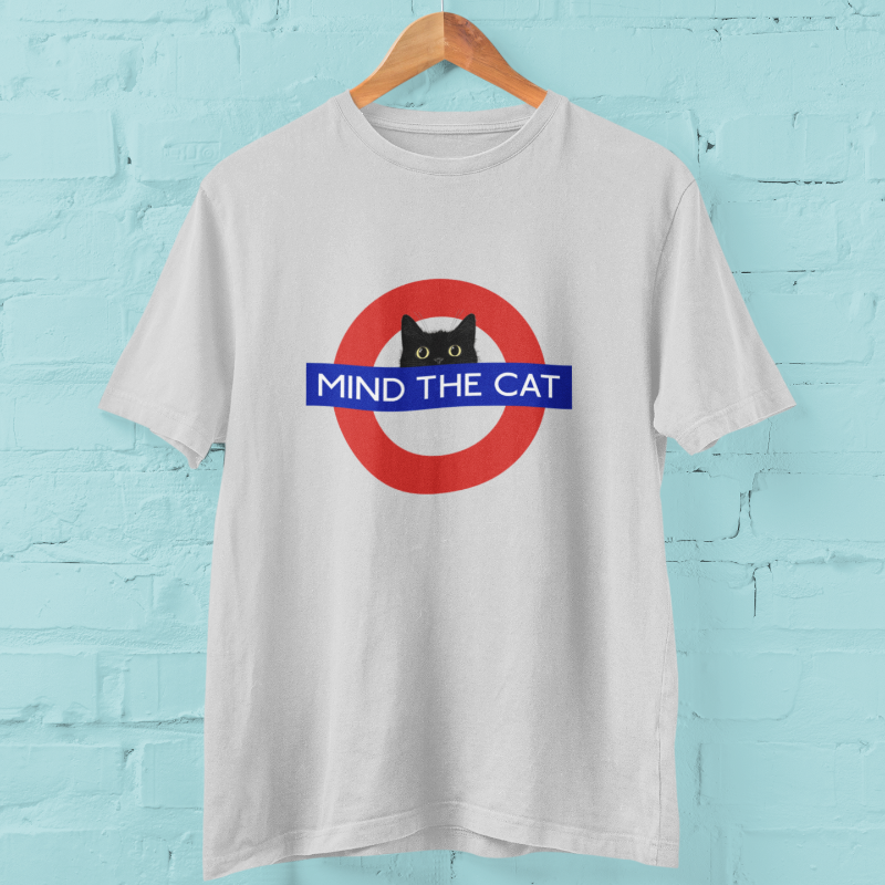 Mind the cat London tube underground t-shirt 