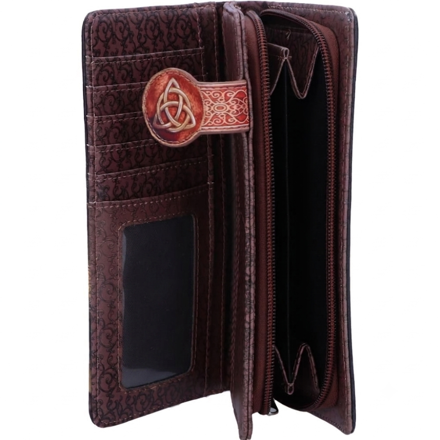 Mystic Cat embossed purse magical open inside