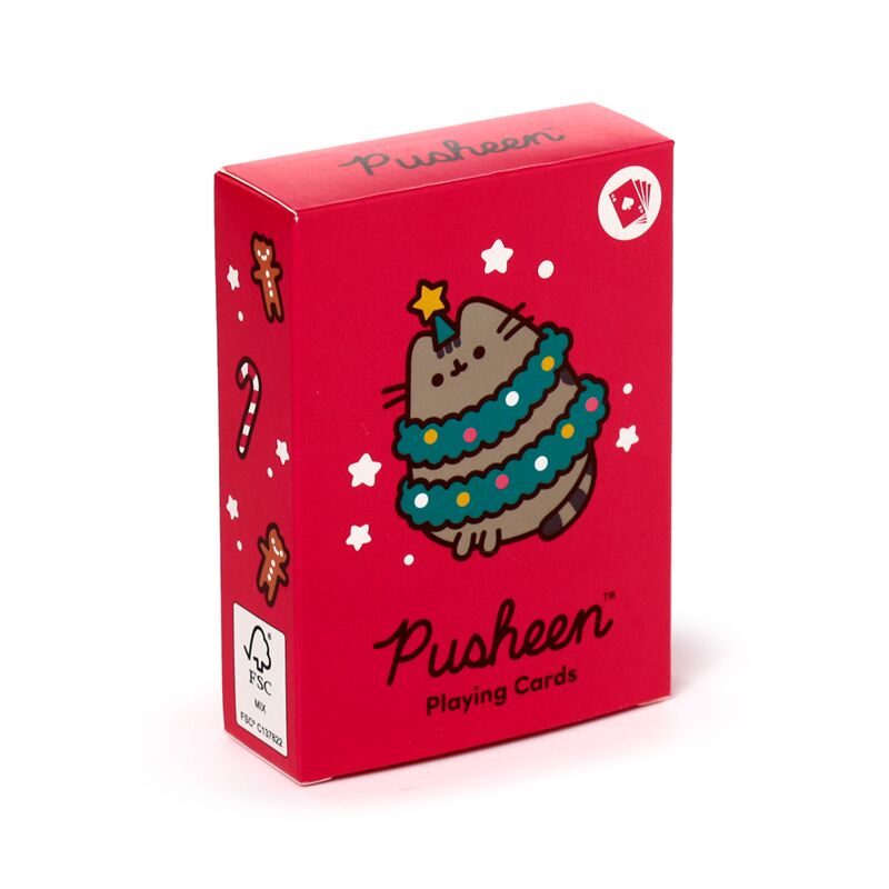 Pusheen christmas playing cards