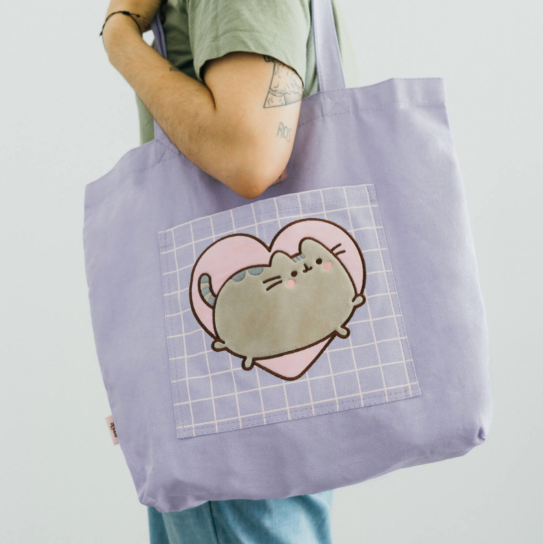 Pusheen moments purple premium tote bag official 2 life