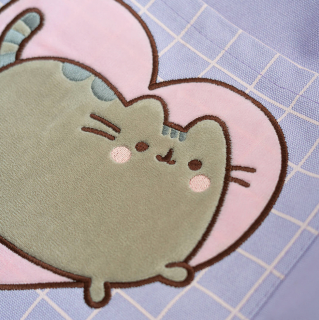 Pusheen moments purple premium tote bag official close up