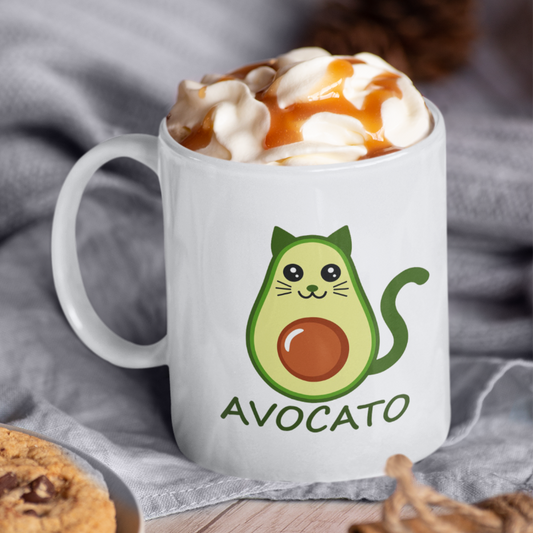 avocato funny cat mug gift avocado cat